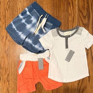 Miki Miette Gray White and Orange Set